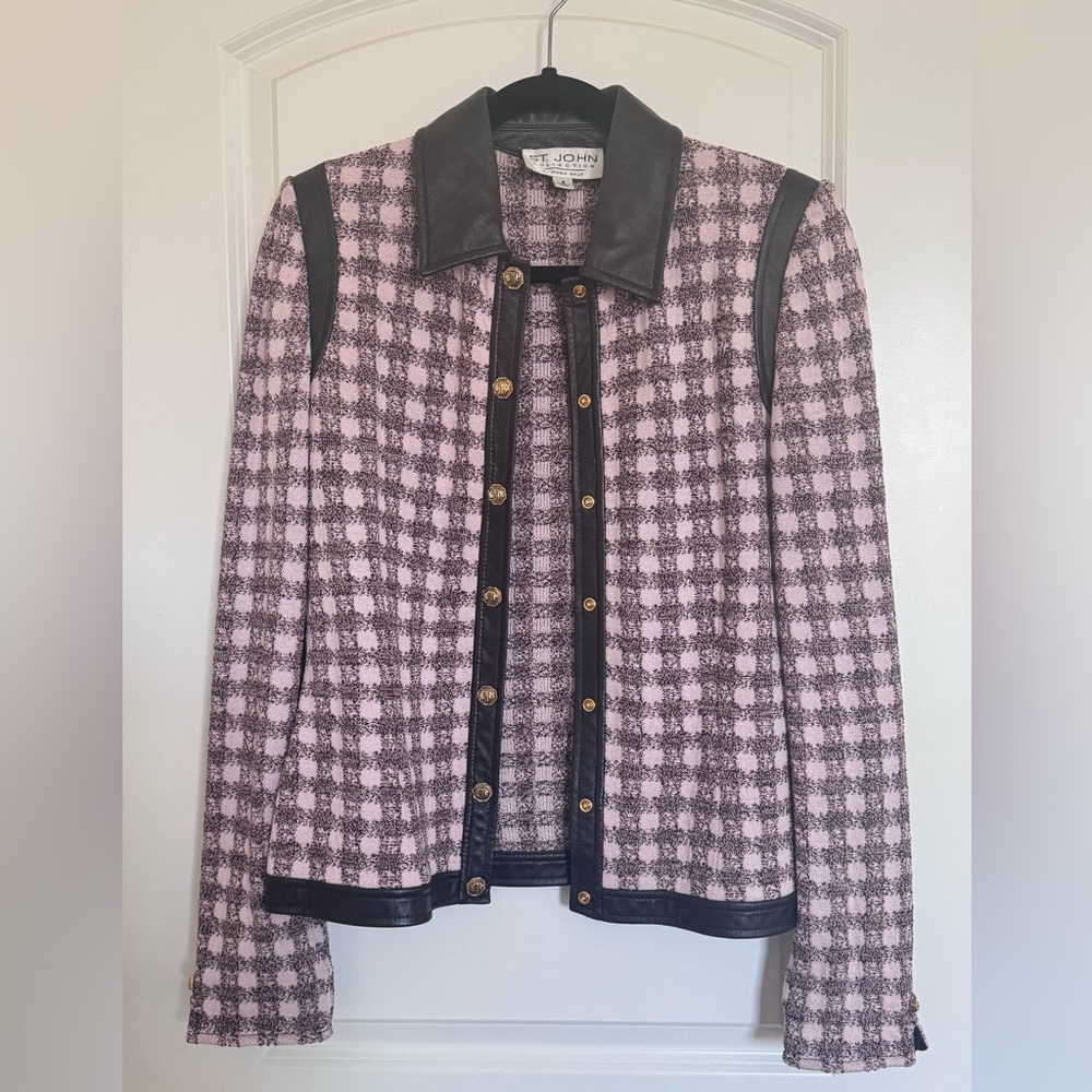 St. John pink jacket and skirt set